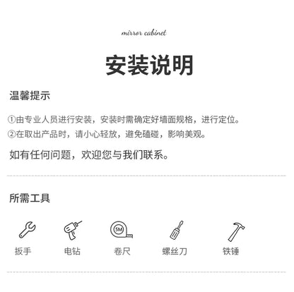 Aluminum Alloy Bathroom Mirror Cabinet Smart Makeup Mirror with Lights  Anti-Fog Wall-Mounted Vanity Cabinet Storage Mirror