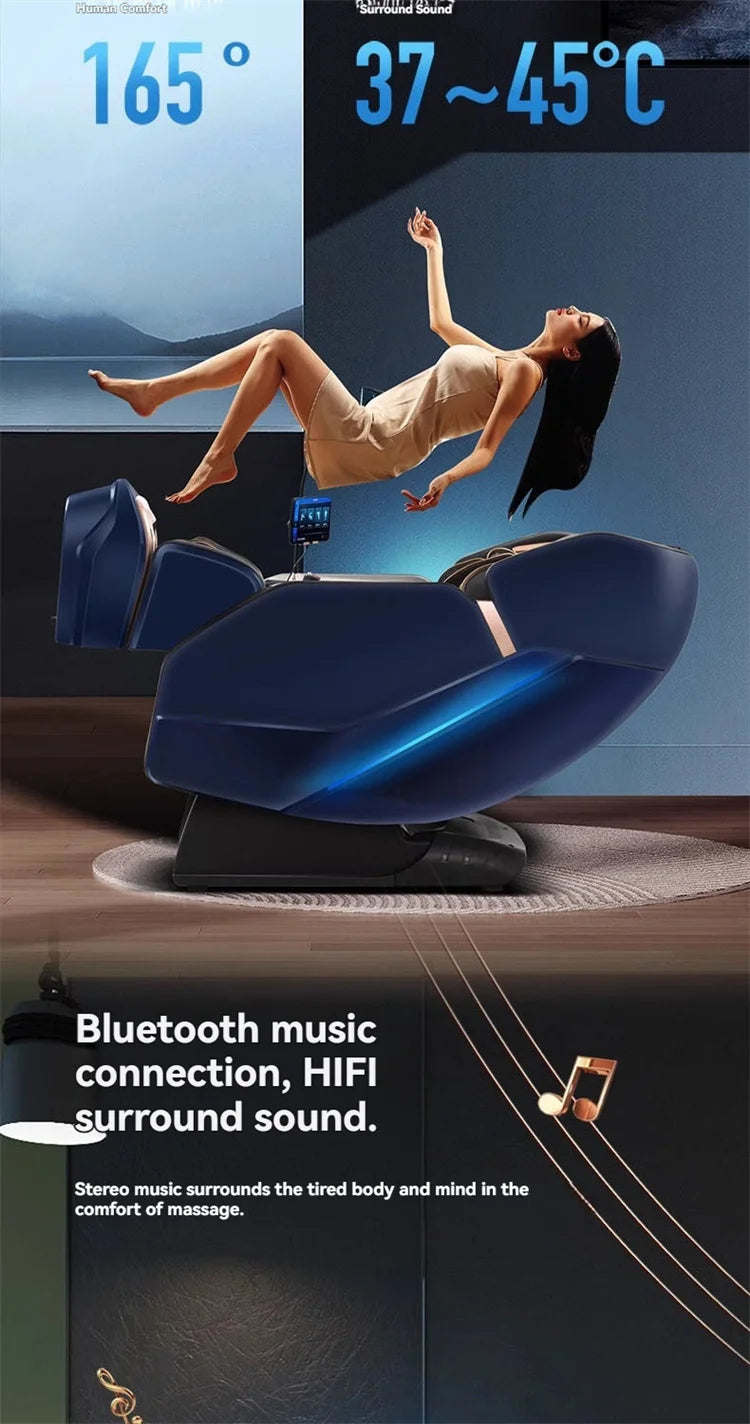 4D+4D Electric Massage Chairs Full Body Recliner Zero Gravity Auto Massage Chair Sl-Track 2025 Full Body Relaxation Massage Sofa