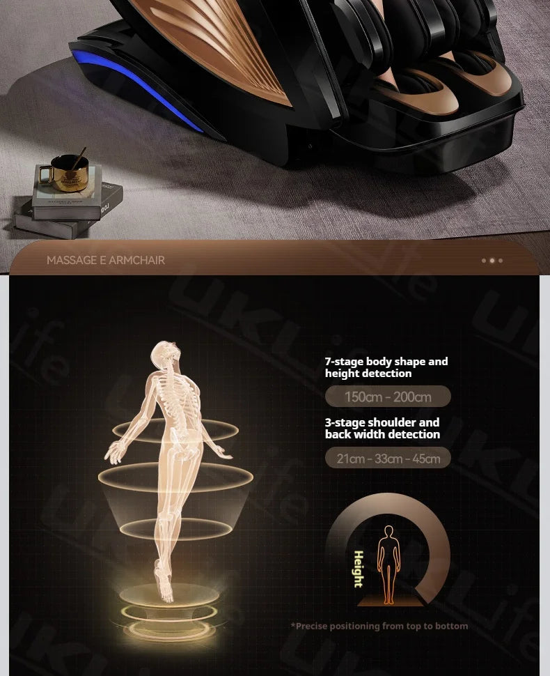 4D SL-Track Massage Chair Zero Gravity Full Body w/AI Voice 3D Luxury Electric Home Office Massage Sofa 3Y Warranty