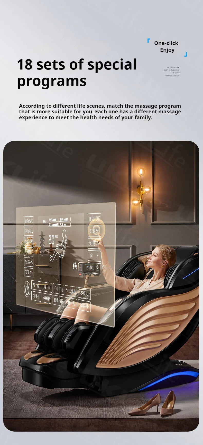 4D SL-Track Massage Chair Zero Gravity Full Body w/AI Voice 3D Luxury Electric Home Office Massage Sofa 3Y Warranty
