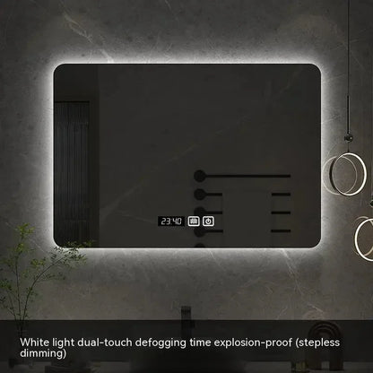 square LED bathroom mirror