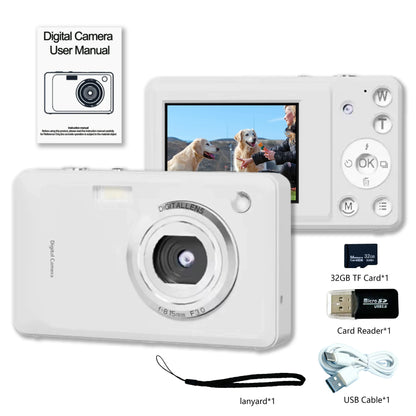 Kids Digital Camera 1080P 48MP with 16X Zoom Auto Focus Anti Shake LED Fill Light Compact Point Shoot Camera for Teens Beginners