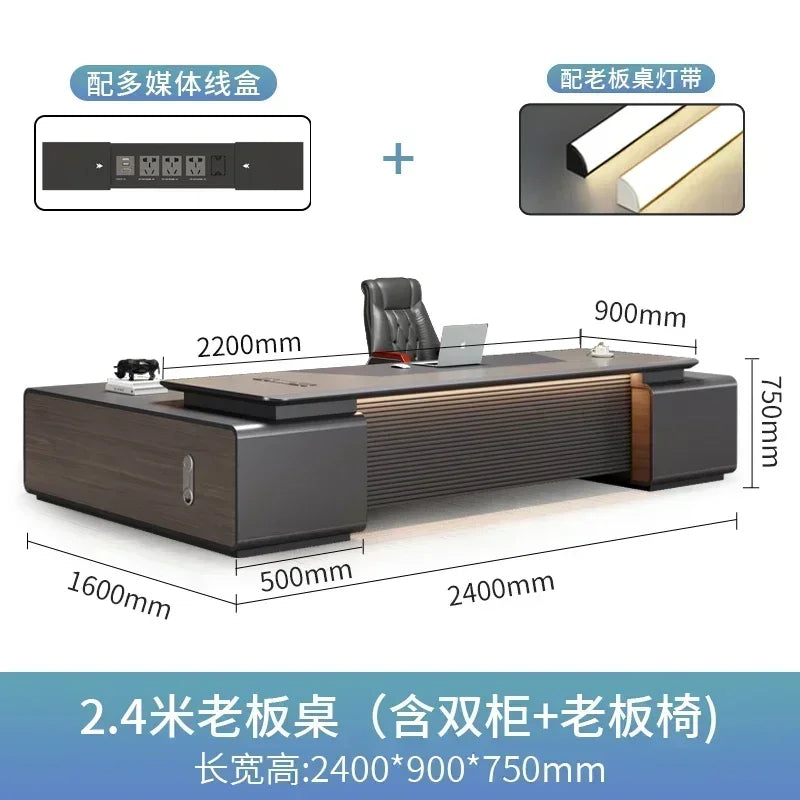 Executive Pro Standing Desk Smart Charging Organizer Ergonomic Motion Control Office Solution Secretária Executiva Furniture