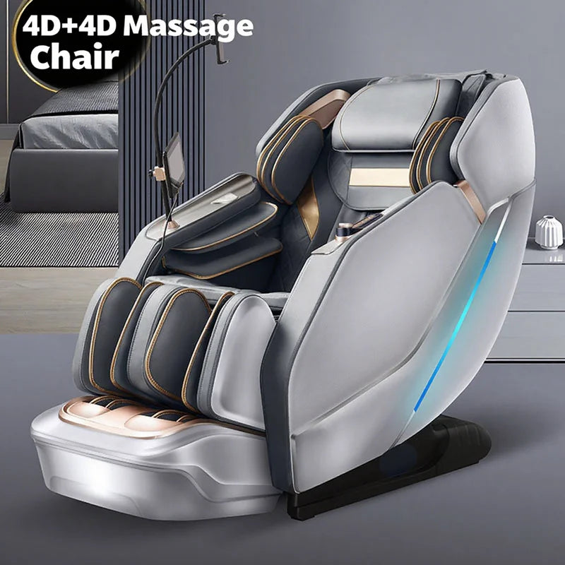 4D+4D Electric Massage Chairs Full Body Recliner Zero Gravity Auto Massage Chair Sl-Track 2025 Full Body Relaxation Massage Sofa