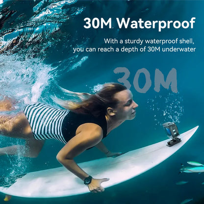 Outdoor WiFi 4K Action Camera Helmet Video Recording 4K/30FPS WiFi 2.0" 170D GPS 4X Zoom Underwater Waterproof Sports Camera