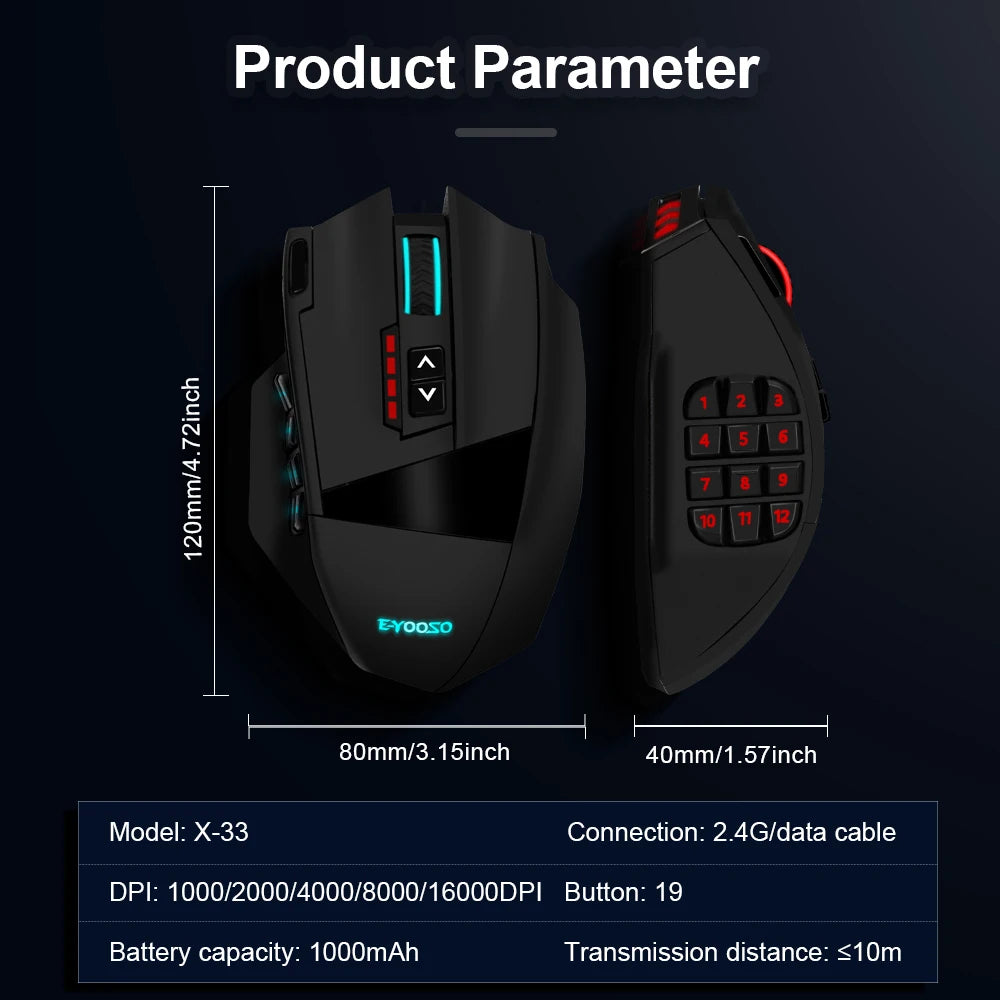 wireless RGB gaming mouse