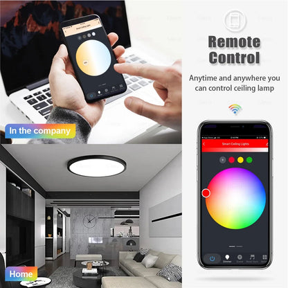 Tuya Zigbee 3.0 Smart Ceiling Light Wifi RGBCW Led Ceiling Lamp Livingroom Home Decoration Smart Lamp For Alexa, Google Home