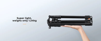 K&F CONCEPT Portable Camera Travel Tripod Flexible Vlog Tripod with 360 Degree Ball Head Quick Release for Canon Nikon Sony DSLR