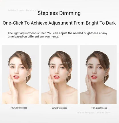 Arc-shaped Smart Bathroom Mirror Cabinet, Wall-mounted Bathroom Mirror Cabinet with Lighting, Smart Bathroom Mirror Cabinet