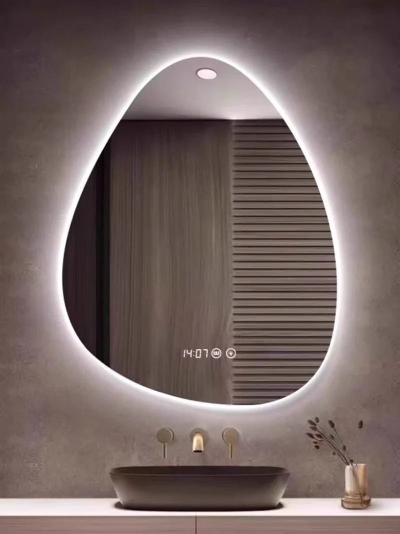 irregular LED bathroom mirror