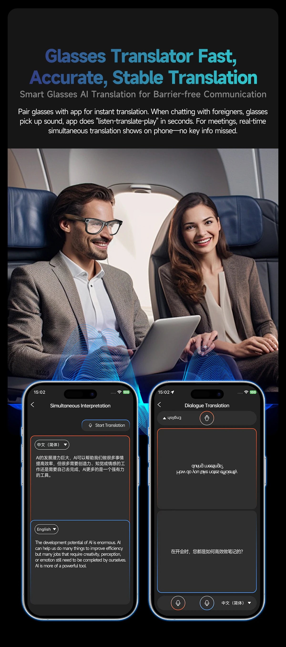 AI smart camera glasses