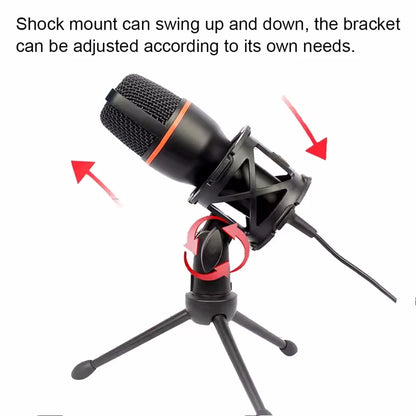 Condenser Microphone USB Wired For PC Computer Laptop Professional Gaming Accessories Streaming Sound Live Podcast RGB Record