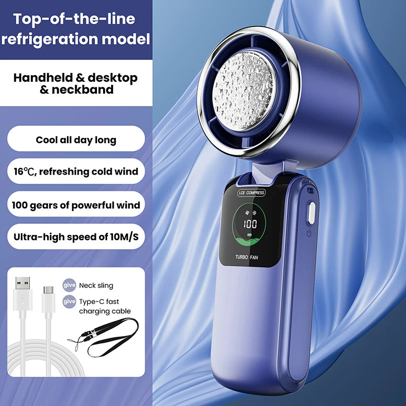 High-Speed Ice Pack Portable Folding Fan