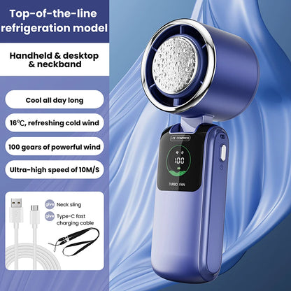 High-Speed Ice Pack Portable Folding Fan