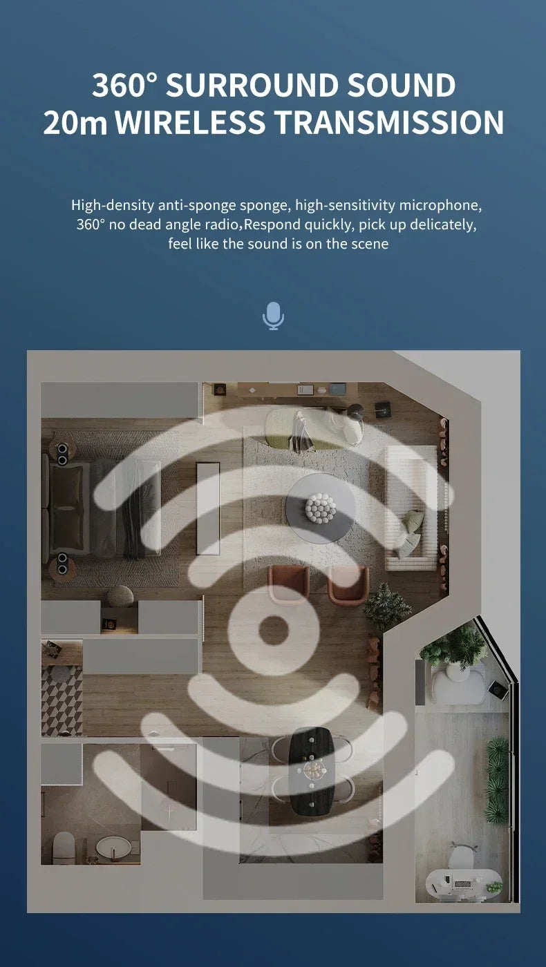 2026 NEW Lenovo Mini Portable Wireless Audio Video Recording Lavalier Microphone for Live Broadcast Gaming Audio Video Recording