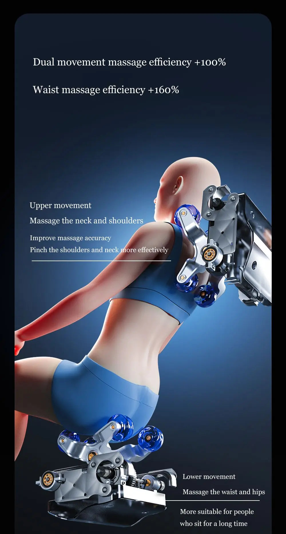 4D+4D Electric Massage Chairs Full Body Recliner Zero Gravity Auto Massage Chair Sl-Track 2025 Full Body Relaxation Massage Sofa