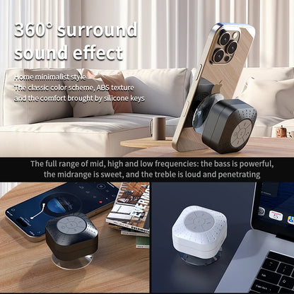 Portable Bluetooth Speaker Mini Audio Suction Cup Phone Stand Surround Sound Subwoofer Smart Home Electronic Devices