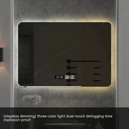 square LED bathroom mirror