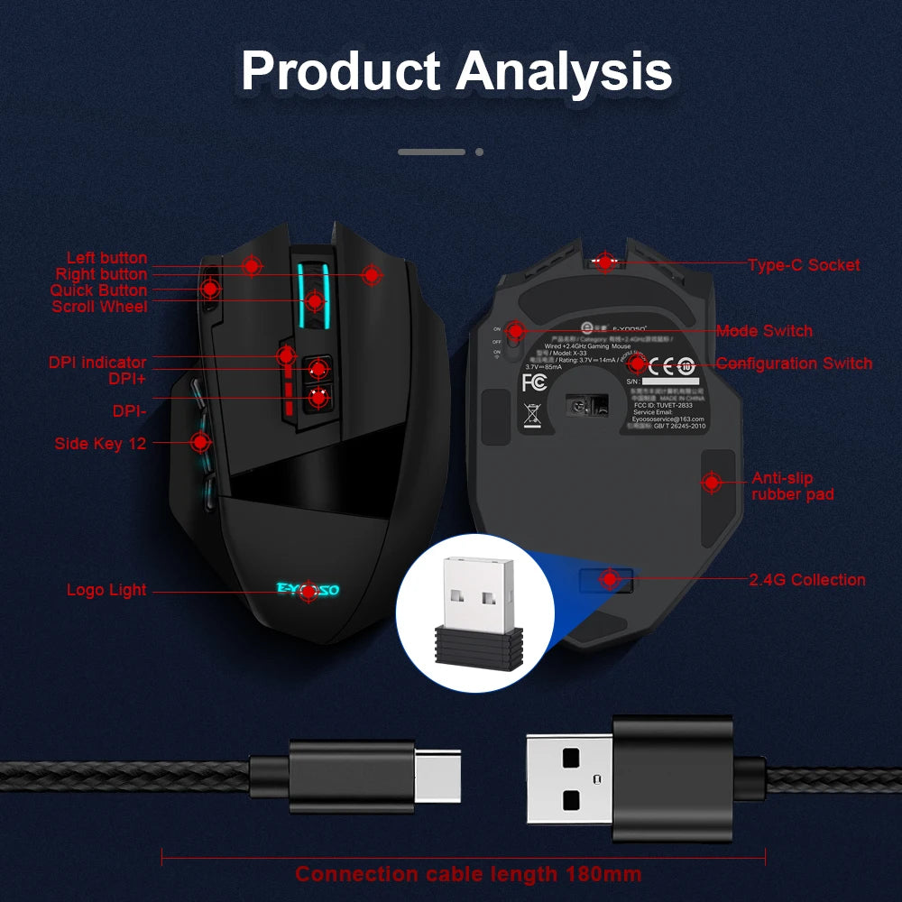wireless RGB gaming mouse