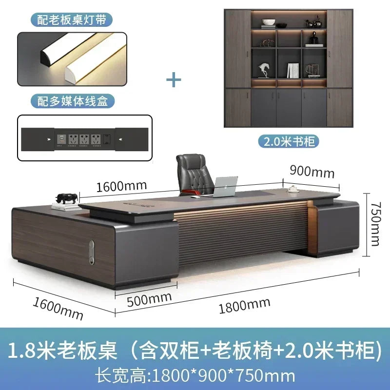 Executive Pro Standing Desk Smart Charging Organizer Ergonomic Motion Control Office Solution Secretária Executiva Furniture