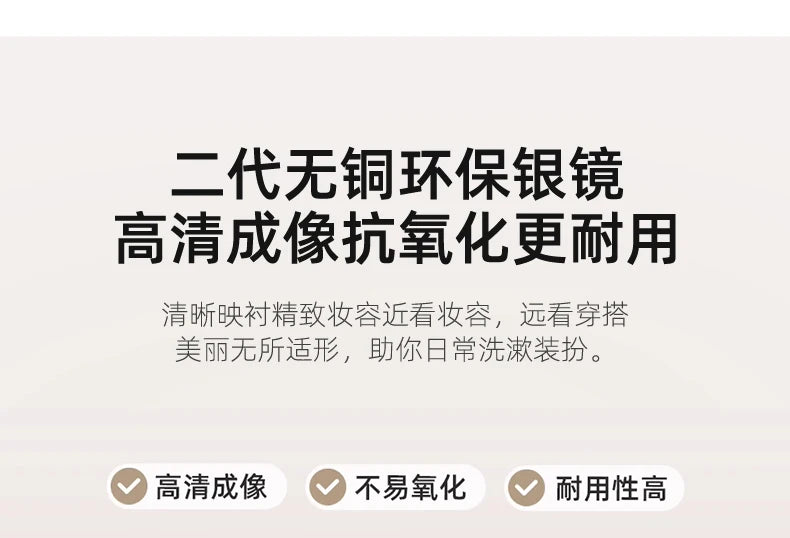 Aluminum Alloy Bathroom Mirror Cabinet Smart Makeup Mirror with Lights  Anti-Fog Wall-Mounted Vanity Cabinet Storage Mirror