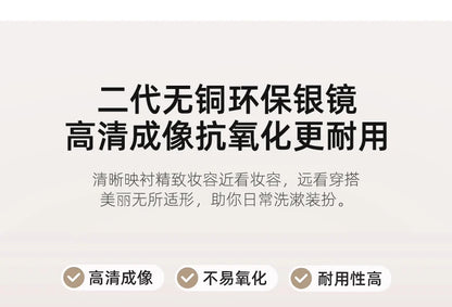 Aluminum Alloy Bathroom Mirror Cabinet Smart Makeup Mirror with Lights  Anti-Fog Wall-Mounted Vanity Cabinet Storage Mirror