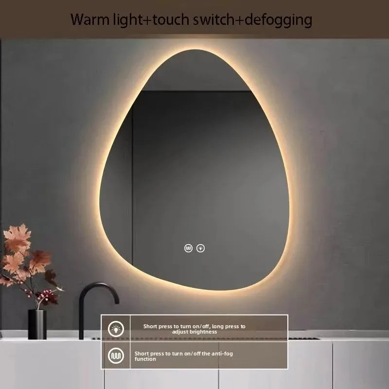 irregular LED bathroom mirror