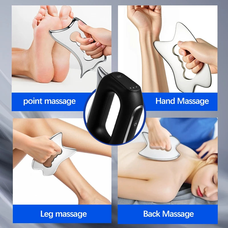 Electric Fascia Massager EMSMicro Current Vibration Deep Tissue Compression Muscle Relaxation Body Lifting Scraper Massage Knife