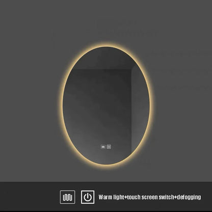 oval LED bathroom mirror
