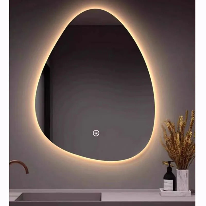 irregular LED bathroom mirror
