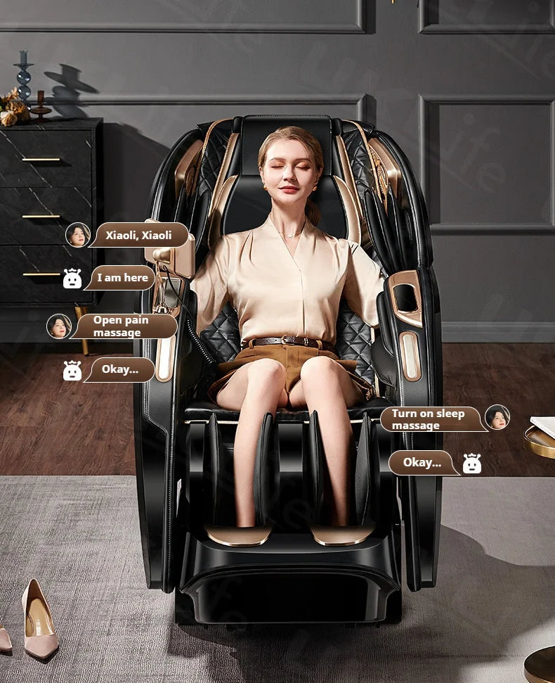 4D SL-Track Massage Chair Zero Gravity Full Body w/AI Voice 3D Luxury Electric Home Office Massage Sofa 3Y Warranty