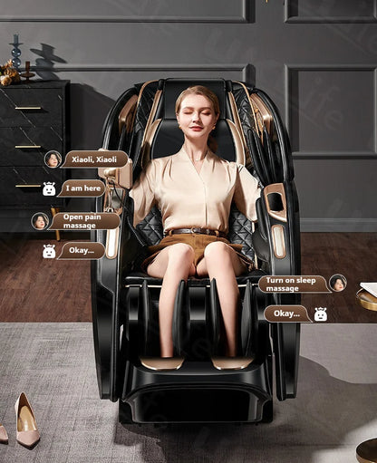 4D SL-Track Massage Chair Zero Gravity Full Body w/AI Voice 3D Luxury Electric Home Office Massage Sofa 3Y Warranty