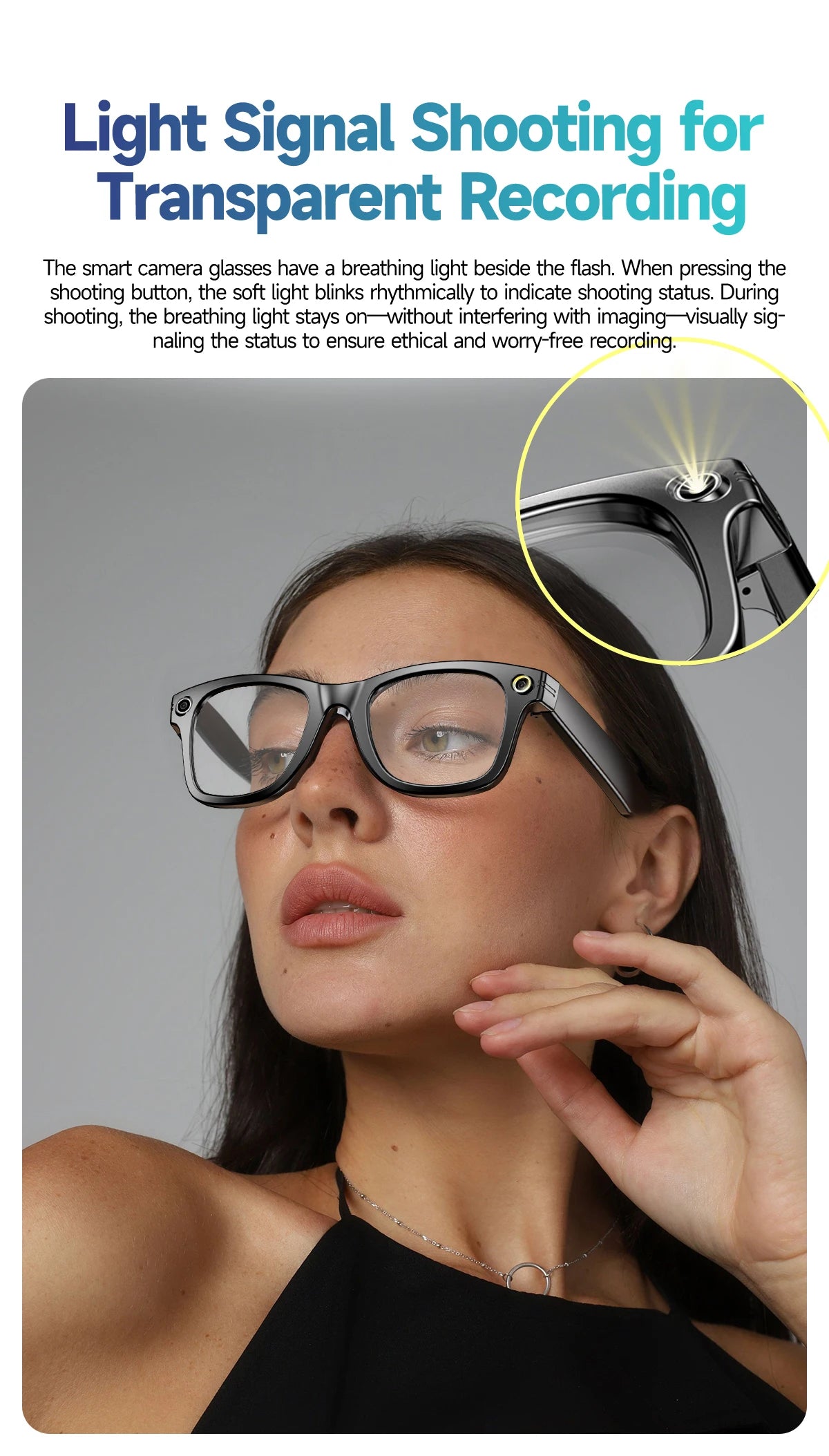 AI smart camera glasses