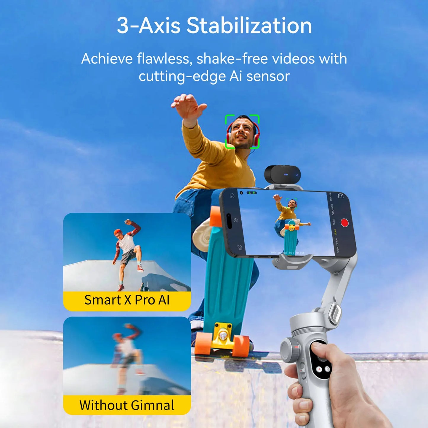 Smart XPro AI 3-Axis Gimbal Stabilizer