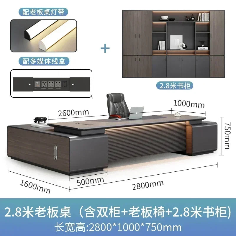 Executive Pro Standing Desk Smart Charging Organizer Ergonomic Motion Control Office Solution Secretária Executiva Furniture