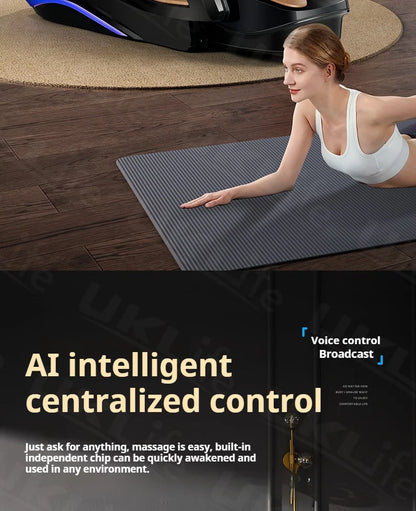 4D SL-Track Massage Chair Zero Gravity Full Body w/AI Voice 3D Luxury Electric Home Office Massage Sofa 3Y Warranty