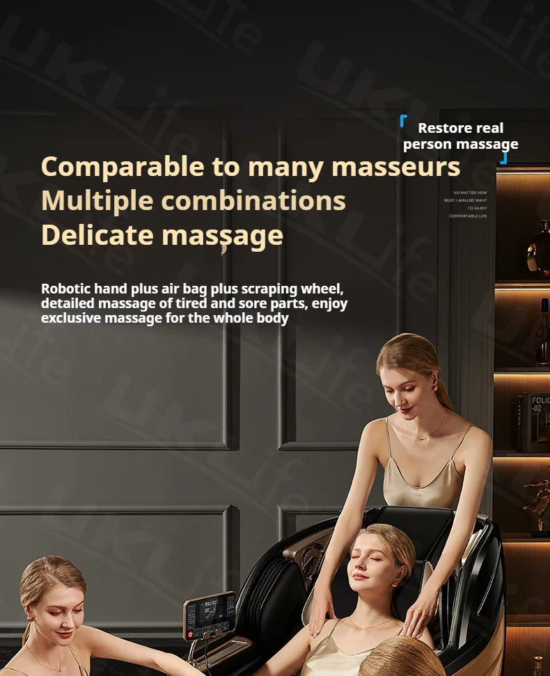 4D SL-Track Massage Chair Zero Gravity Full Body w/AI Voice 3D Luxury Electric Home Office Massage Sofa 3Y Warranty