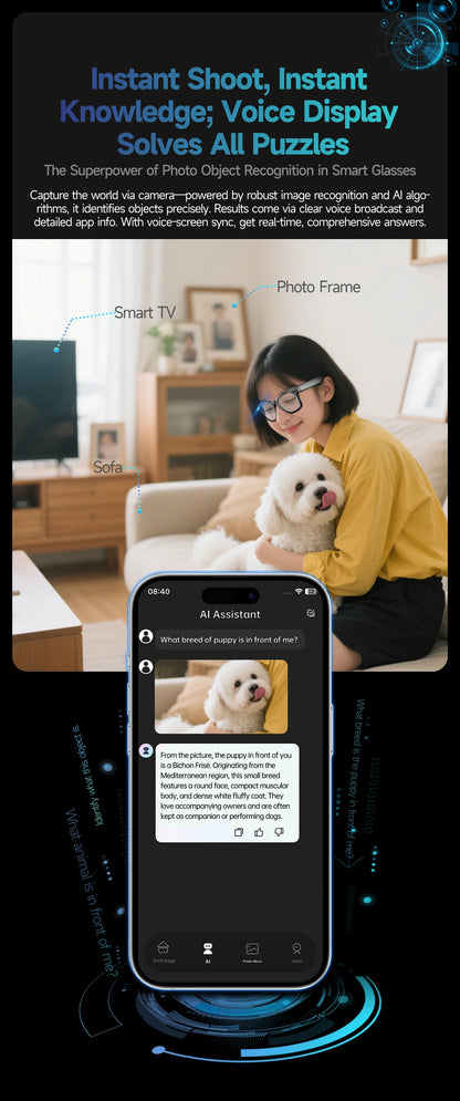 AI smart camera glasses