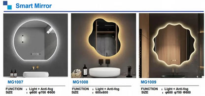 Wall Hung Frameless Touch Screen Led Bath Smart Mirror for Bathroom