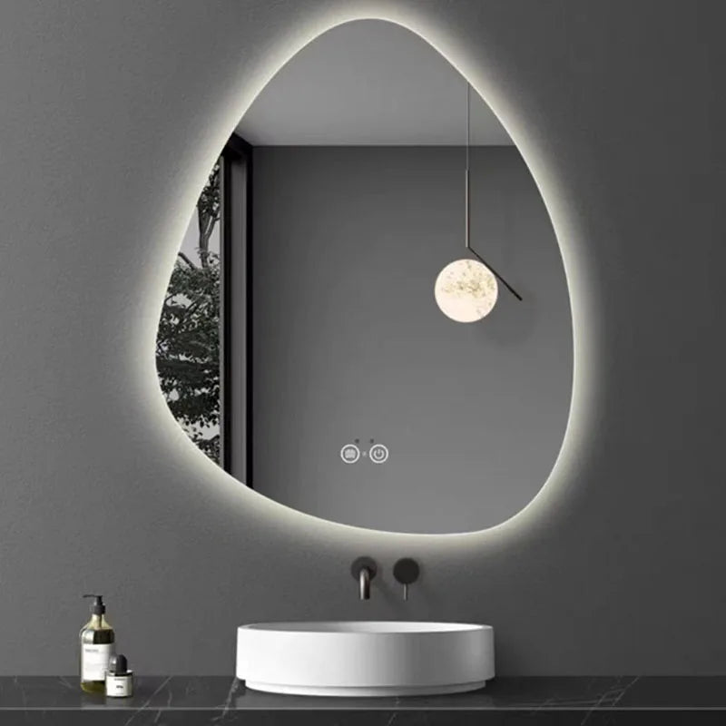 irregular LED bathroom mirror