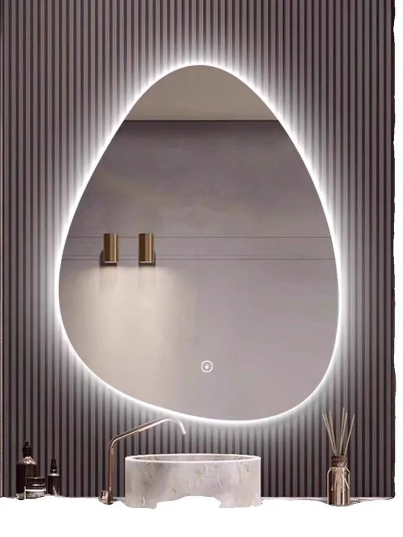 irregular LED bathroom mirror