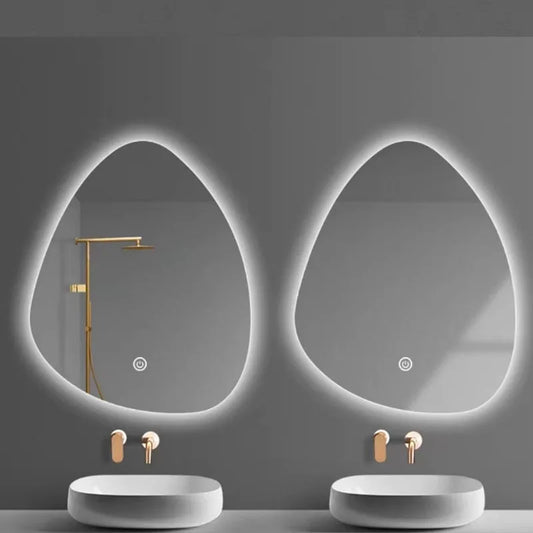Irregular Water Droplet Shaped Intelligent Bathroom Mirror Led Bedroom Living Room Luminescence Makeup Mirrors Espejos De Baño