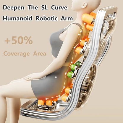 Full Body Airbags Zero Gravity Massager Chair Electric LCD Screen Massage Relaxing Hifi Bluetooth Music Chair Multi Functional