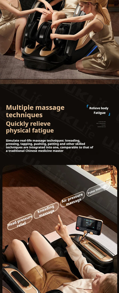 4D SL-Track Massage Chair Zero Gravity Full Body w/AI Voice 3D Luxury Electric Home Office Massage Sofa 3Y Warranty