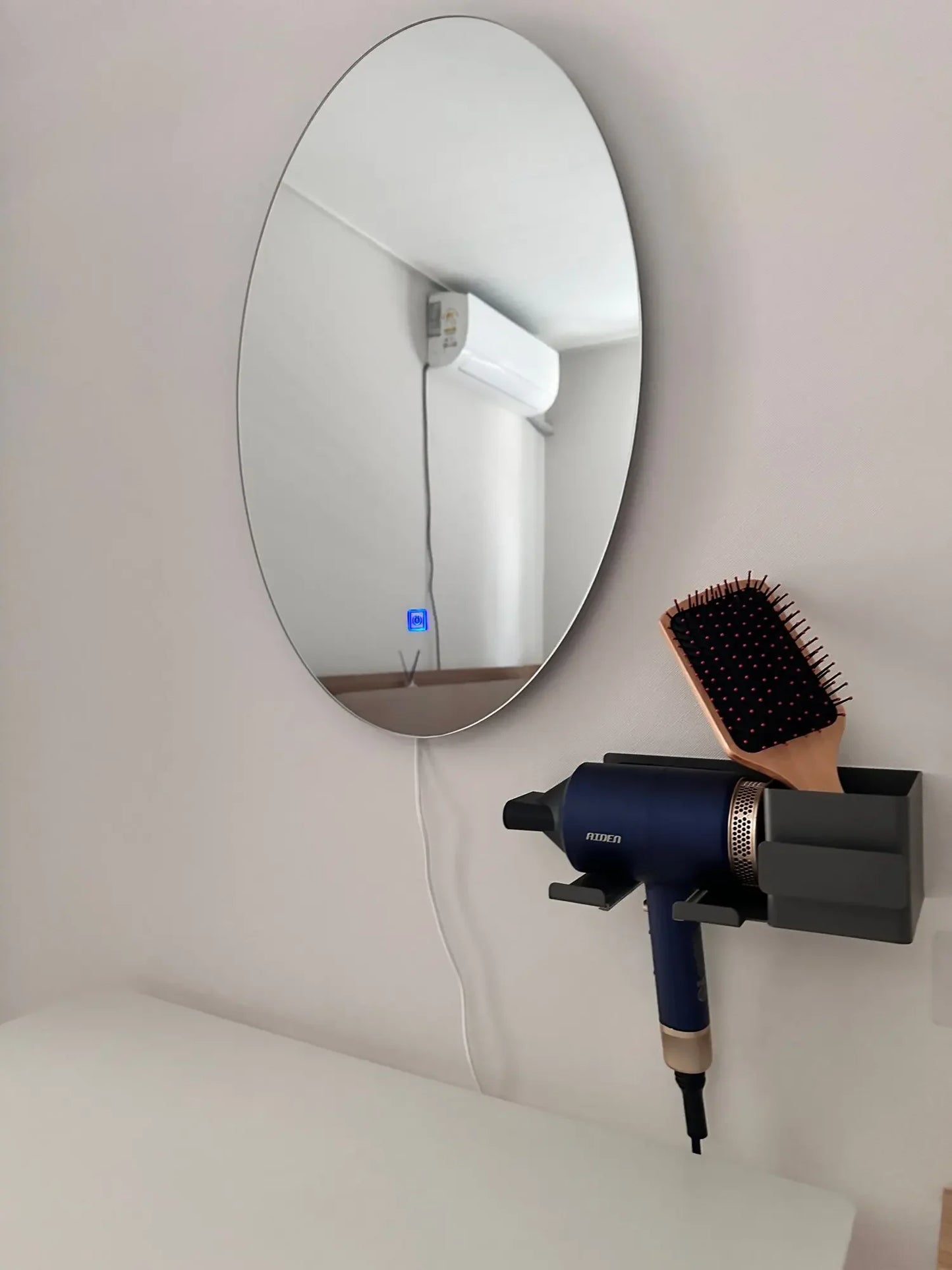 oval LED bathroom mirror
