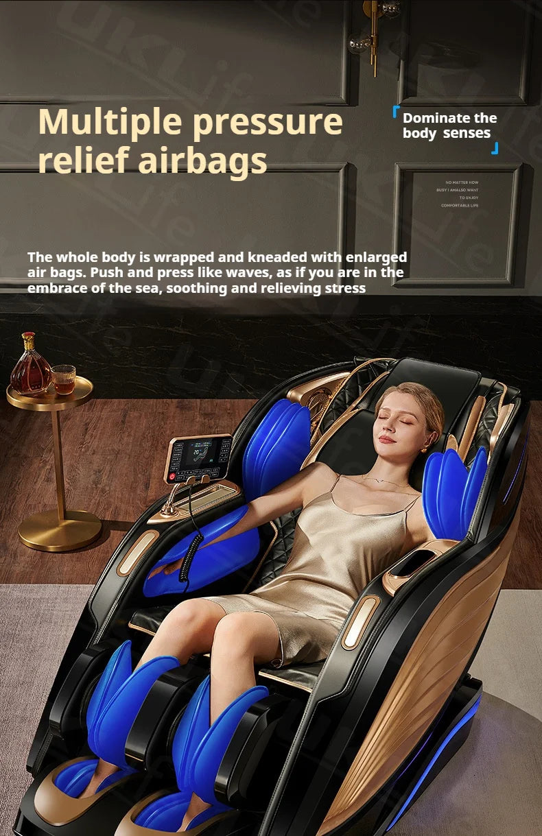 4D SL-Track Massage Chair Zero Gravity Full Body w/AI Voice 3D Luxury Electric Home Office Massage Sofa 3Y Warranty