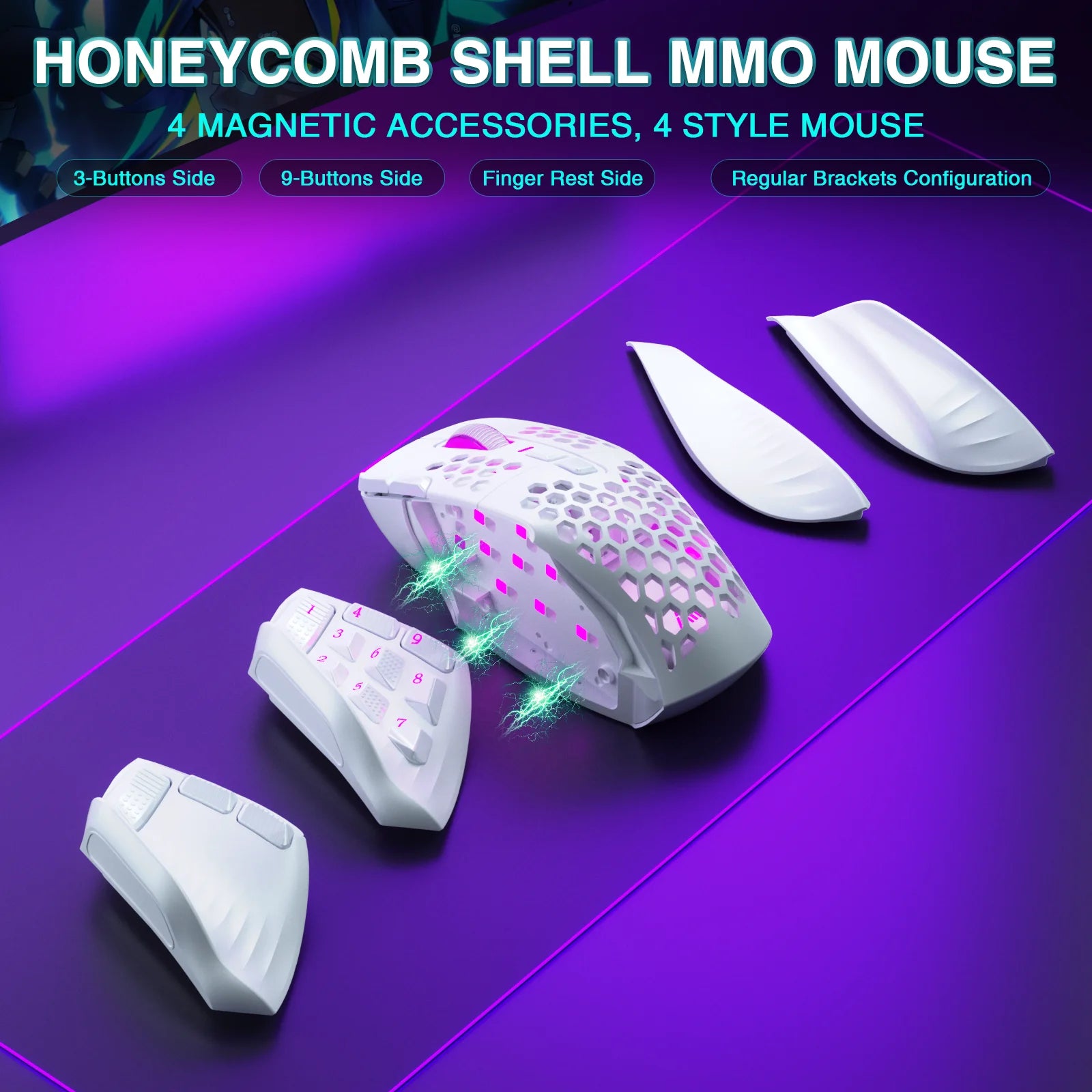 wireless MMO gaming mouse