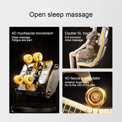 4D SL-Track Massage Chair Zero Gravity Full Body w/AI Voice 3D Luxury Electric Home Office Massage Sofa 3Y Warranty