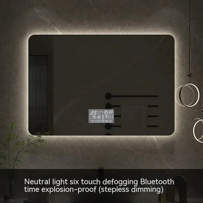 square LED bathroom mirror