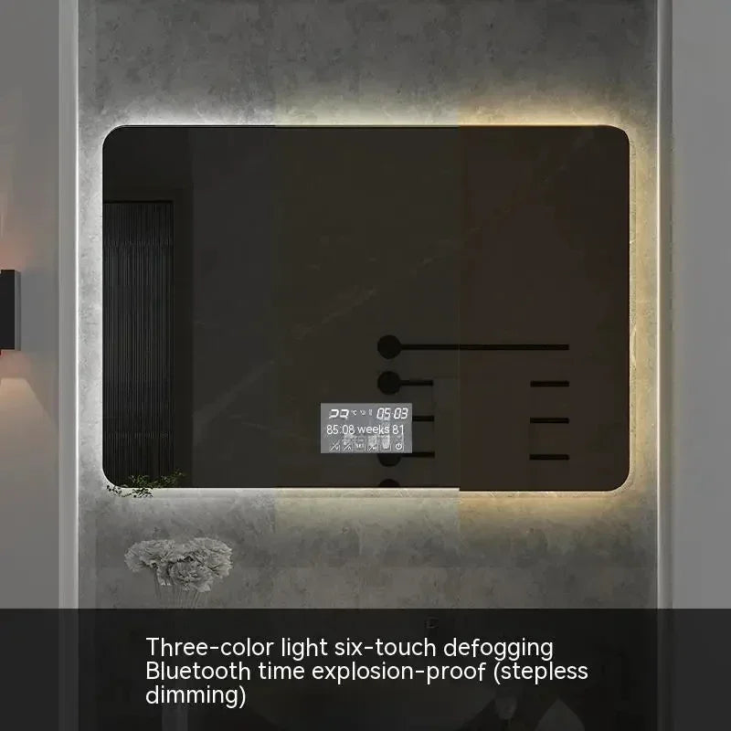 square LED bathroom mirror